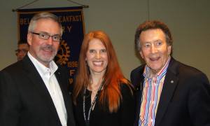 DG Steve Lingenbrink, Wendi Fischer, and Past DG Stan Dickison